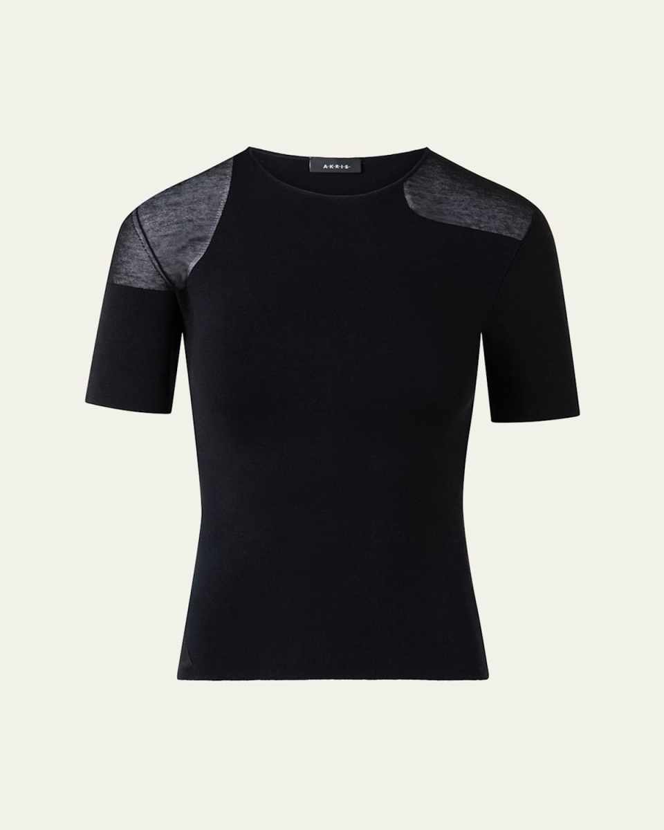 Sheer Inset Knit Top